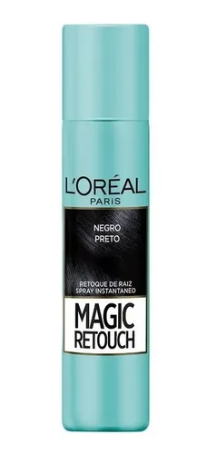 Spray L´Oréal Magic Retouch para Cobertura Temporária de Cabelos Grisalhos 75ml Tonalidade Preto