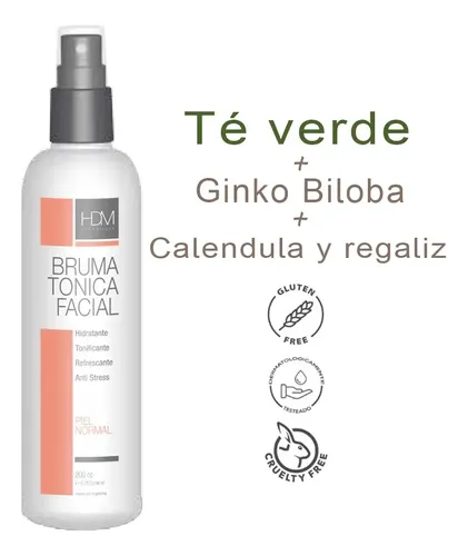 Hdm Bruma Tónica Facial Piel Normal Refresca Suaviza X 200ml