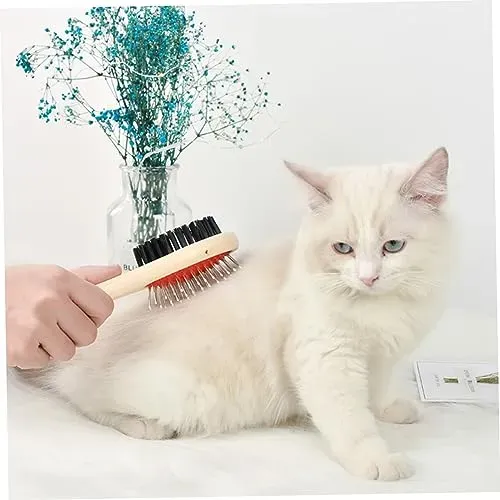 //hair Brush With Bamboo Handle In The Shape Of A Comb, &//