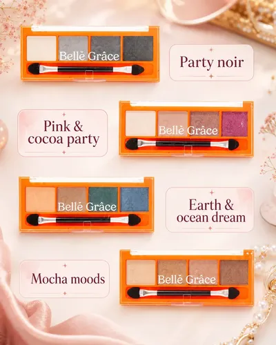 Mini Paleta De Sombra De Ojos 4 Colores Veoquiero