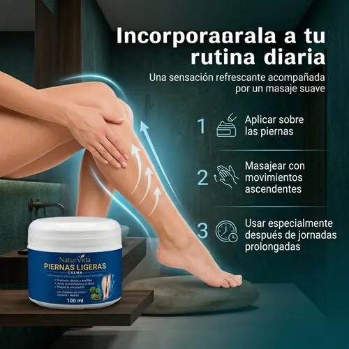 Piernas Ligeras Crema Várices Naturvida Castaño 100ml 3×2