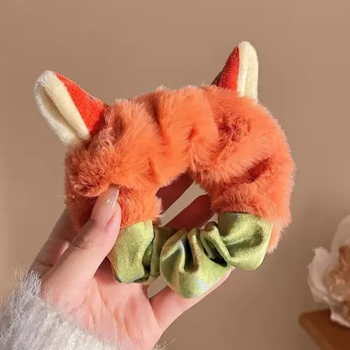 Scrunchies Conejo Zorro Lazo Kawaii 2uds Tipo01