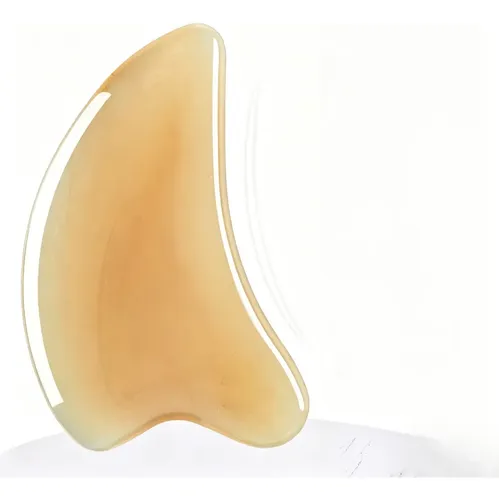 Tabla De Resina Gua Sha Con Bordes Rojos Para Un Masaje Suav