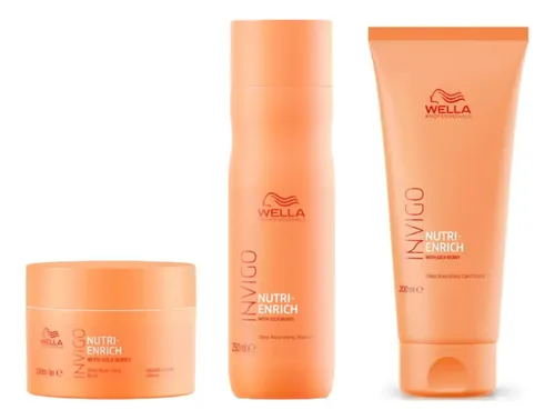Wella Shampoo Invigo Nutri Enrich 250 + Aco 200 + Masc 150