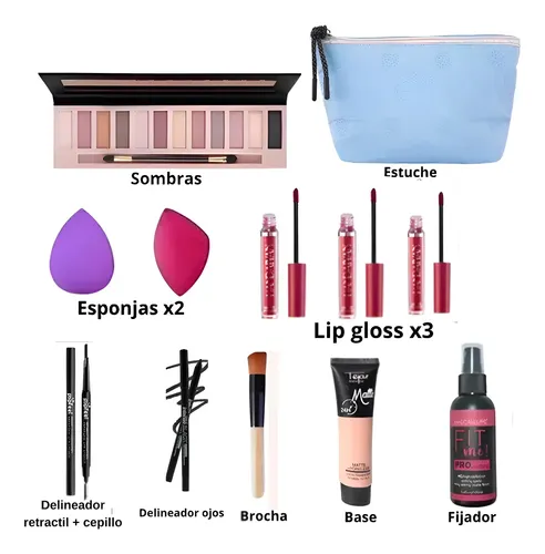 Kit De Maquillaje Mujer Niña Sombras De Ojos De 12 Colores