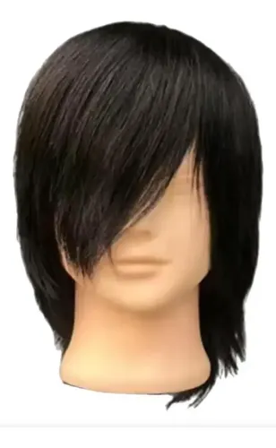 Cabeza Maniquí Peluquería Para Práctica De Corte Masculino Negro