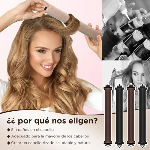 6pcs Rizadores De Cabello Sin Calor, Rulos Para Cabello 6pcs