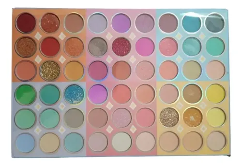 Paleta De Colores Grande 54 Sombras Maquillaje Stitch Niñas Color 54 sombras