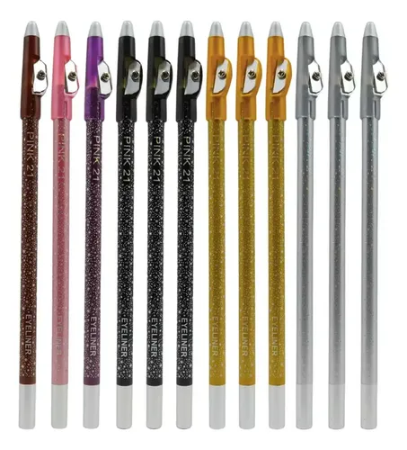 Delineador En Lapiz Con Glitter Pink 21 Unidad