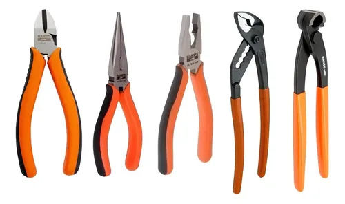 Kit Bahco 5 Piezas Pinzas Alicate Tenaza Uso Profesional
