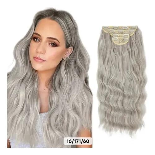Extensiones De Cabello Set 4 Piezas Simil Natural Color 16/171/60