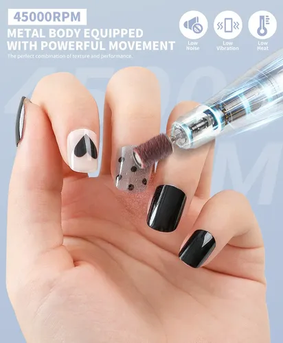 Lima Uñas V8 Velocidad Regulable Recargable Eléctrica Uñas