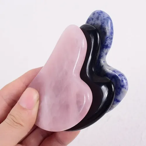 Rascador Facial Rose Massager Gua Jade Sha Tool Natural