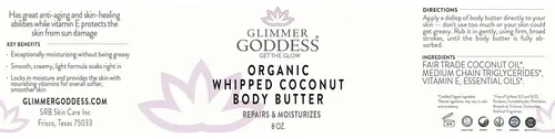 Manteca Corporal Glimmer Goddess Organic Vegan Con Aceite De