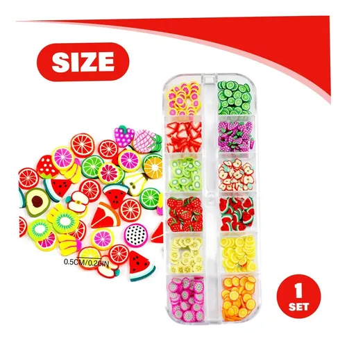 Xd Campo De Uñas De La Fruta, Calcomanías Uñas Fruta 3d