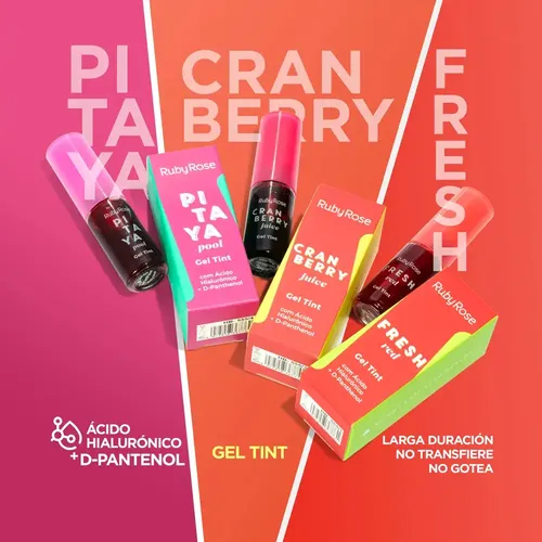 Ruby Rose Tinta De Labios, Gel Tint Hidratante