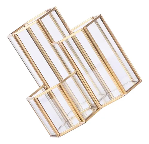 Portaescobillas De Maquillaje De Vidrio For Brochas Y