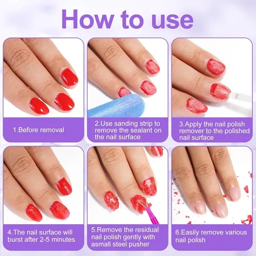 Removedor De Esmalte De Uñas En Gel Ledong 14.79 Ml 2pcs