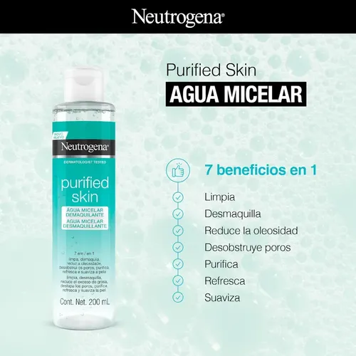 Neutrogena Agua Micelar Desmaquillante Purifiend Skin X200ml