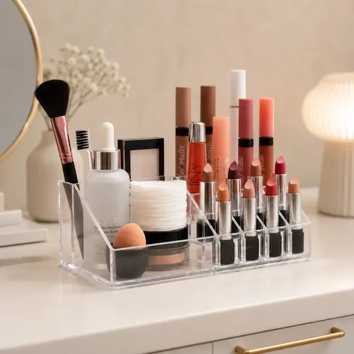 Organizador Acrílico Maquillaje Porta Cosméticos 16 Division