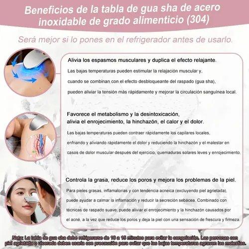 2piezas De Gua Sha, Gua Sha Acero Inoxidable, Herramienta .
