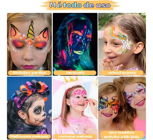 Kit De Maquillaje Pintura Pintacaritas Body Paint Acuarelas