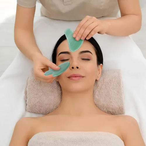 Piedra Gua Sha Natural Para Masaje Facial Y Corporal