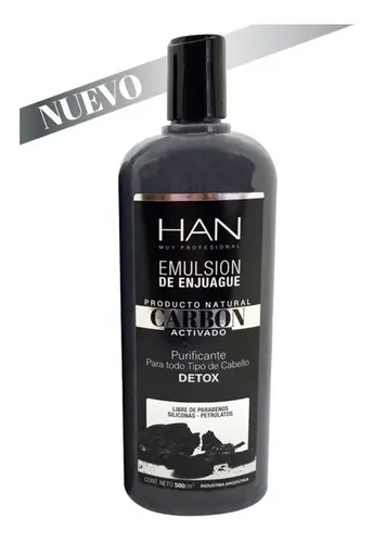 Kit Han Shampoo Acondicionador Carbon Purificante Detox 500