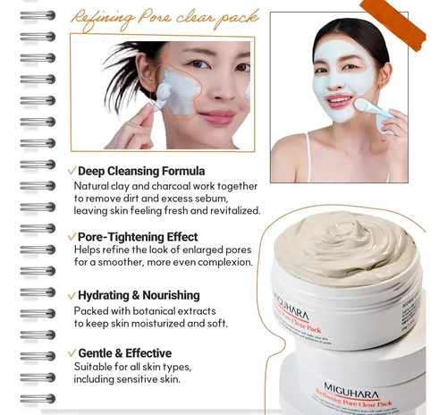 Mascarilla Facial De Arcilla Para Poros Miguhara 150g