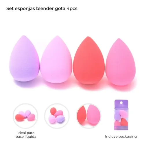 Set Esponjas Blender Skora Beauty X4 Maquillaje Corrector