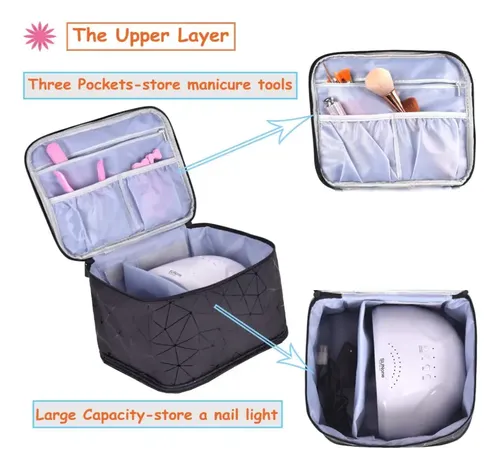 Bolso Para Manicura Estuche Organizador De 30 Esmaltes