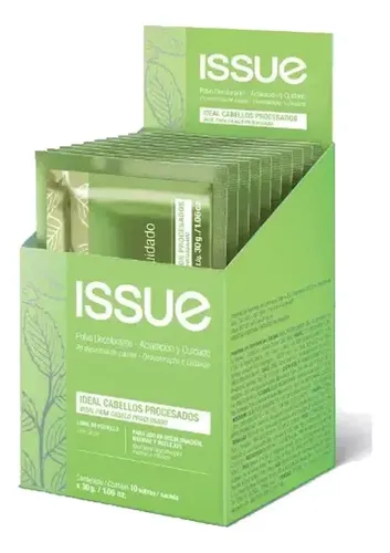 Issue Polvo Decolorante Aclaracion Y Cuidado 30g Caja X 10u Sin Tono