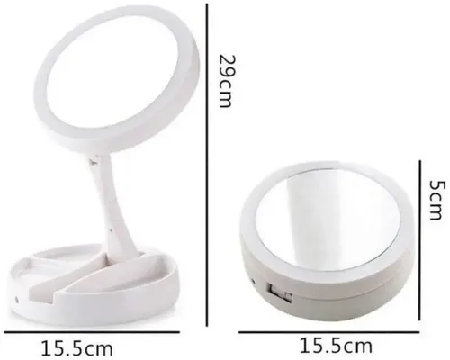 Espejo Con Luz Led, Para Maquillaje Y Ver Los Puntos Negros