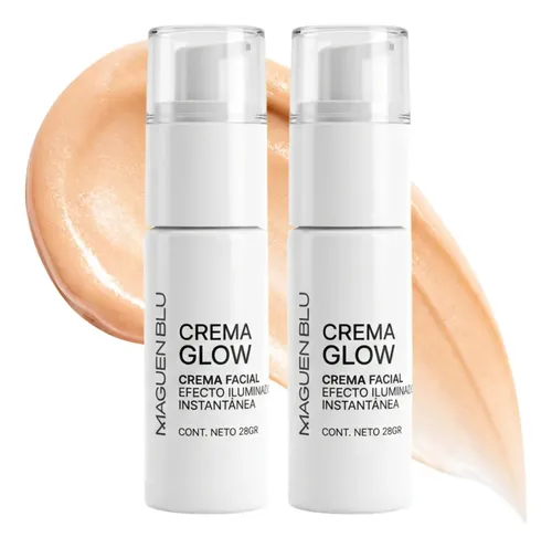 Crema Glow x2 Brillo Iluminadora Hidratante Hialurónico | Fresca | Liviana | Piel Mixta, Grasa, Seca | Sensible | Skincare… Día/noche Todo Tipo De Piel