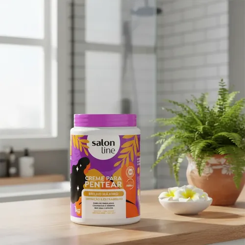 Salon Line Crema Para Peinar Brillo Máximo 1kg Hidratante