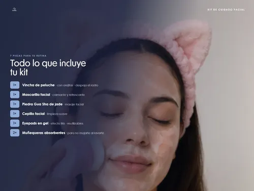 Kit Skincare Facial Limpieza Hidratante Vincha Guasha