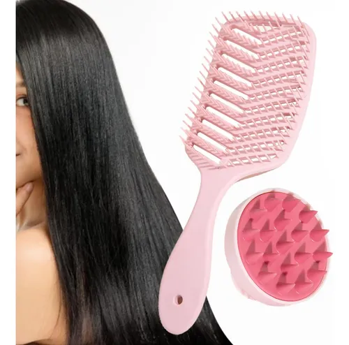 3 Cepillo Desenredante Hollow Out Para Cabello 3 Piezas