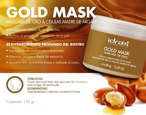 Mascarilla Antiage Oro Y Celulas Madres De Argan Idraet Pote