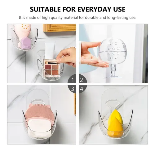 Soporte Portátil Para Esponjas De Maquillaje, 6 Unidades