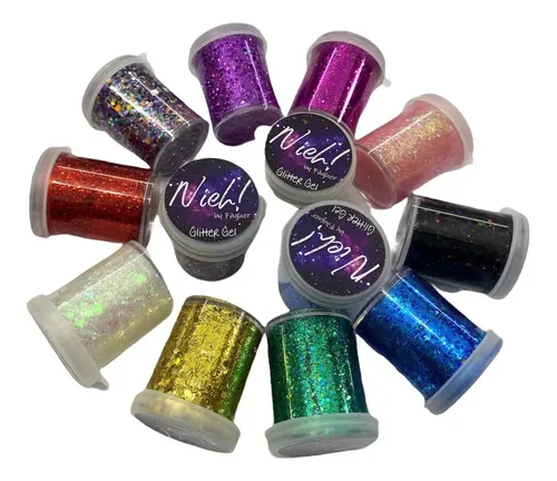 20 Geles Con Glitter Para Maquillaje Artistico Makeup Nieh
