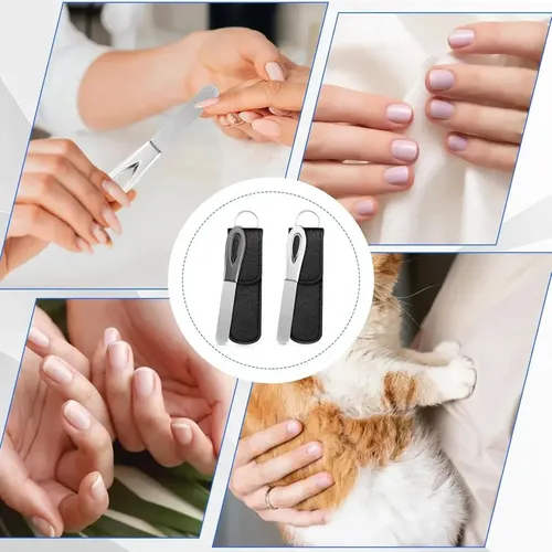 Lima De Uñas De Metal Con Estuche, Paquete De 2