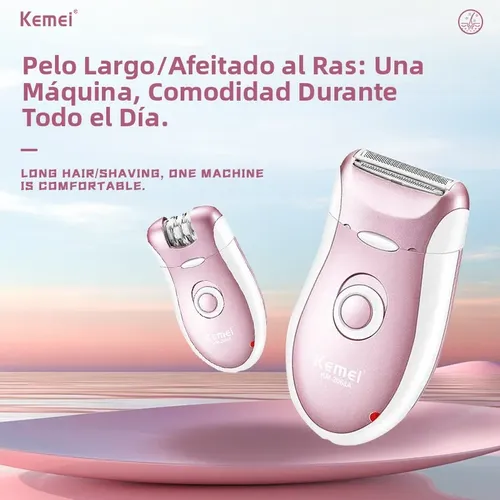 Depiladora Eléctrica Kemei 4 En 1 Led Recargable Usb