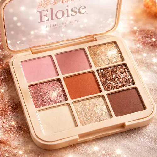 Paleta De Maquillaje 9 Sombras P/ojos Mate Brillantes Eloise