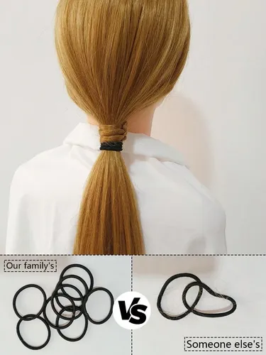 Cintas Negras 02 Para El Pelo, 200 Unidades, Unisex
