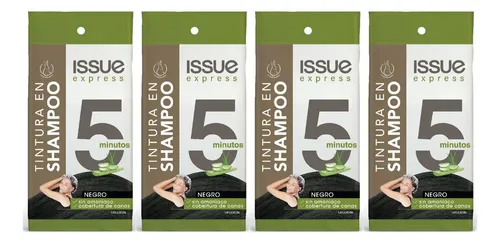 Pack Tintura En Shampoo Issue Express 5 Minutos Negro