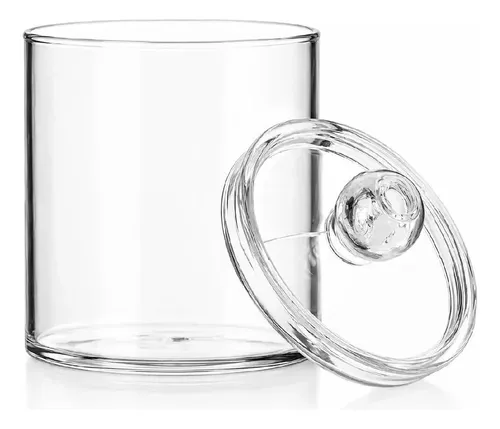 Organizador Acrílico Transparente para Hisopos Algodón y Maquillaje