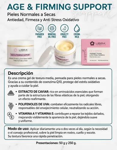 Crema Facial Age And Firming Piel Normal A Seca 50g Libra