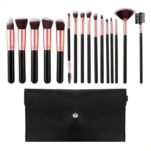 16 Pinceles De Maquillaje Set Herramientas De Maquillaje