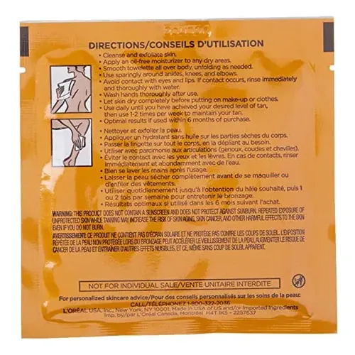 Toallitas Autobronceadoras L’oreal Bronze Sin Rayas 6 Unidad