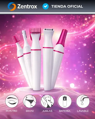 Depiladora Afeitadora Mujer 5 En 1 Facial Corporal Sin Dolor